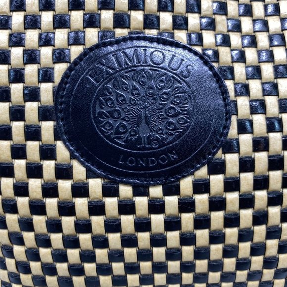 EXIMIOUS London Black & Cream Woven Tote - Picture 7 of 11